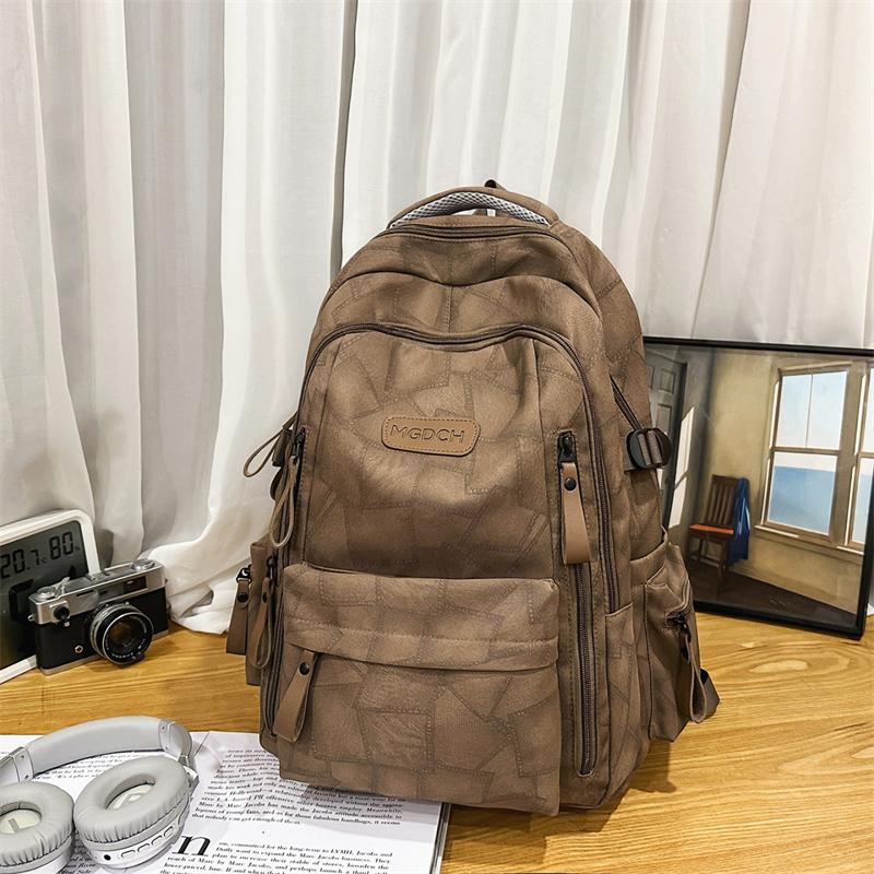 Stone Texture Pattern Student's Schoolbag Large Capacity Unisex Backpack
