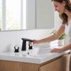 Bathroom Faucet with Waterfall Spout Polished Bathroom Faucet with Crystal Handles Waterfall Sink Tap Two-Handle Spa-Like