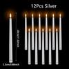 12-120Pcs LED Taper Candles Artificial Black Flameless Flickering Candle Christmas Lights Home Birthday Wedding Candles Battery