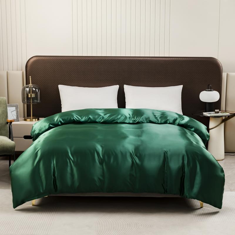 Solid Color Satin Down DuvetCover Luxury Spun Thick Skin Friendly Duvet Cover Single Ded Twin Bed Duvet Cover 200 * 200cm