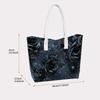 Gothic Black Rose Spider Pattern Tote Bag