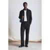 H M Linen Blend Tailored Pants Relaxed Fit Black