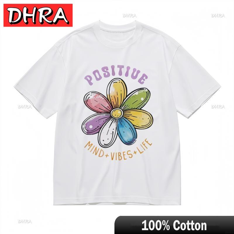 

Womens Comfy Classic TShirt Vibrant MultiColor Flower Graphic Cotton Tee TShirts Retro Unique Classic Shirts Tees Kawaii S