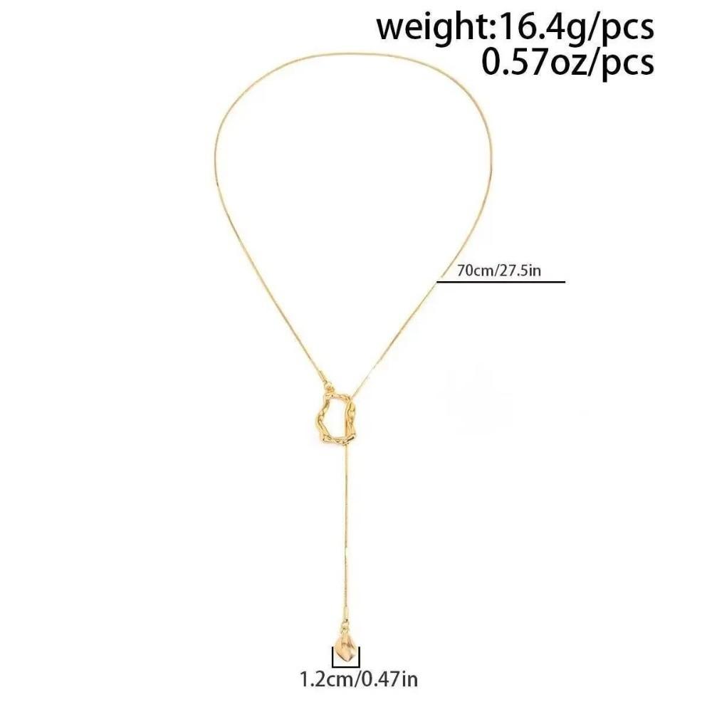 Adjustable Length Geometric Pendant Choker Hollowout Pendant Pendant Necklaces Women