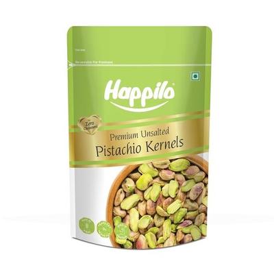 Happilo Premium ungesalzene Pistazienkerne 150 g | Super knusprig und lecker | Ohne Gluten | Ohne Gentechnik