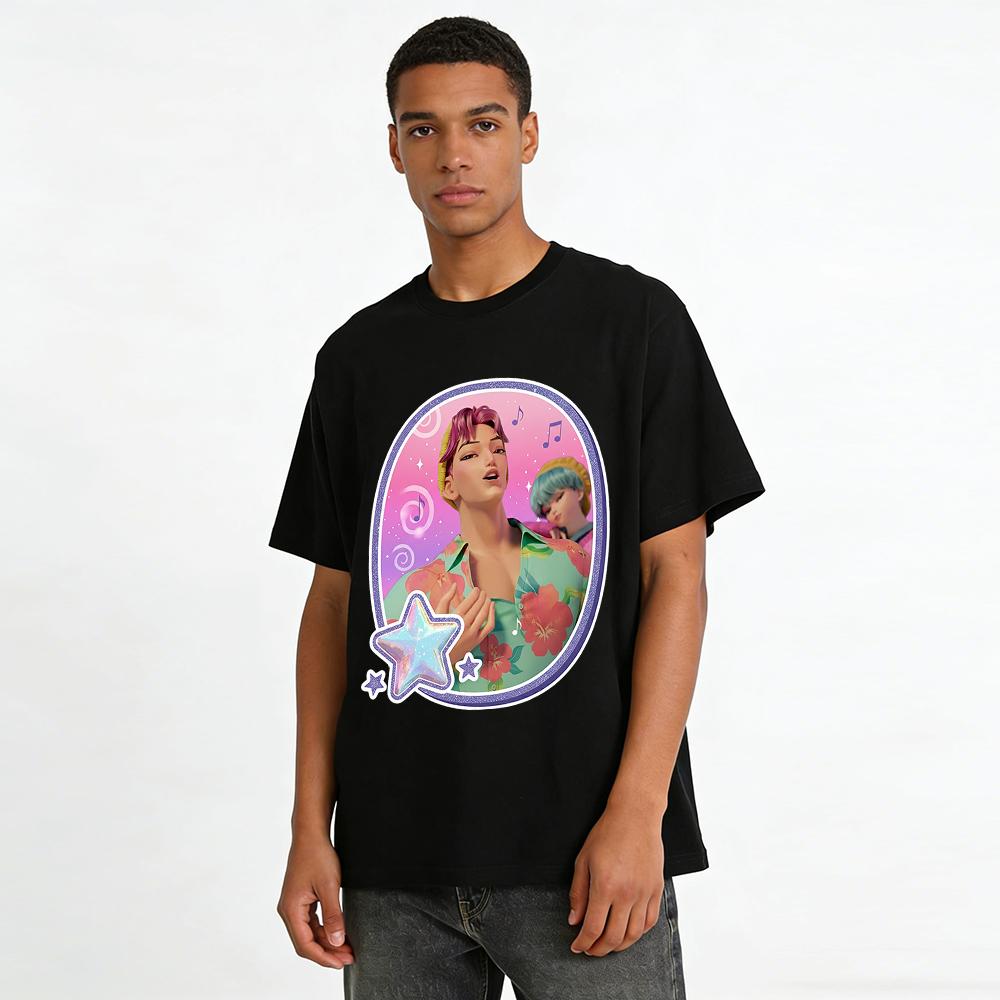 Virtual Idol Print Short Sleeve T-Shirt Unisex Casual Loose Breathable Summer Fashion Top Pure cotton T-shirt