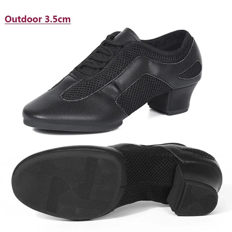 Soft Sole Practice Latin Dance Shoes Women Ballroom Dancing Shoes Closed Toe 5cm chunky heels Tango Jazz Dance Sneakers women