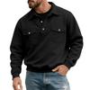 Sudadera Vintage de Manga Larga para Hombre | Top de Utilidad a Cuadros Retro con Múltiples Bolsillos para Uso Casual y al Aire Libre