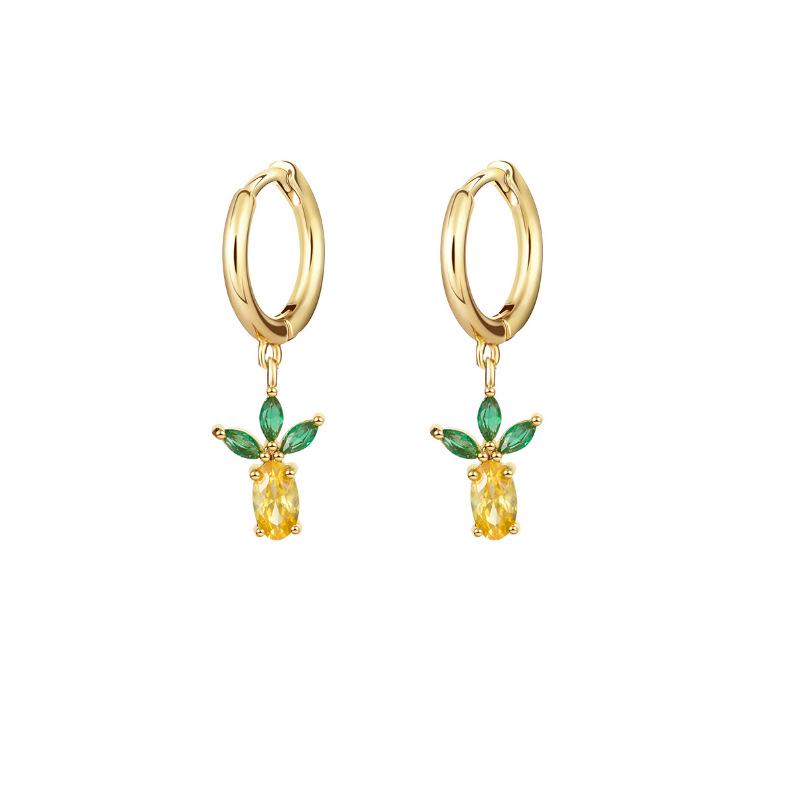 Tropical Fruit Mini Hoop & Stud Earrings - Creative European & American Ear Jewelry