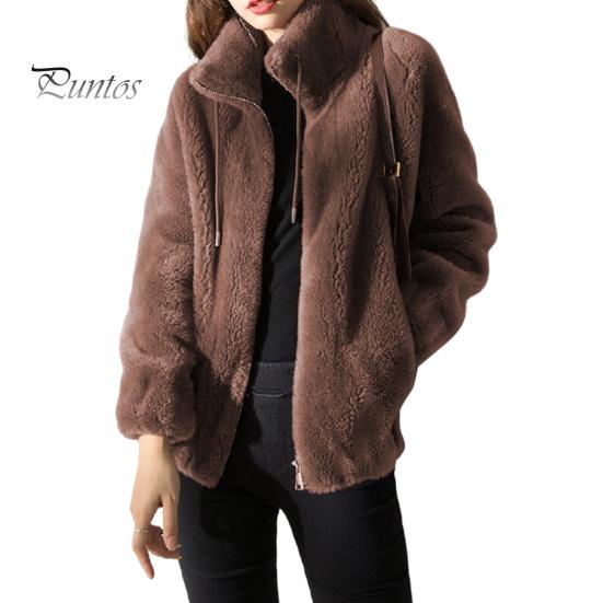

Женское зимнее пальто с воротником-стойкой, защитой шеи, двусторонний утолщенный плюш, однотонный, с длинными рукавами, застежка-молния, кардиган для повседневных поездок на работу и домой, куртка для путешествий XXL