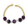 Amethyst Gemstone Handmade 925 Sterling Silver Bracelet 7-8" KJ-1302