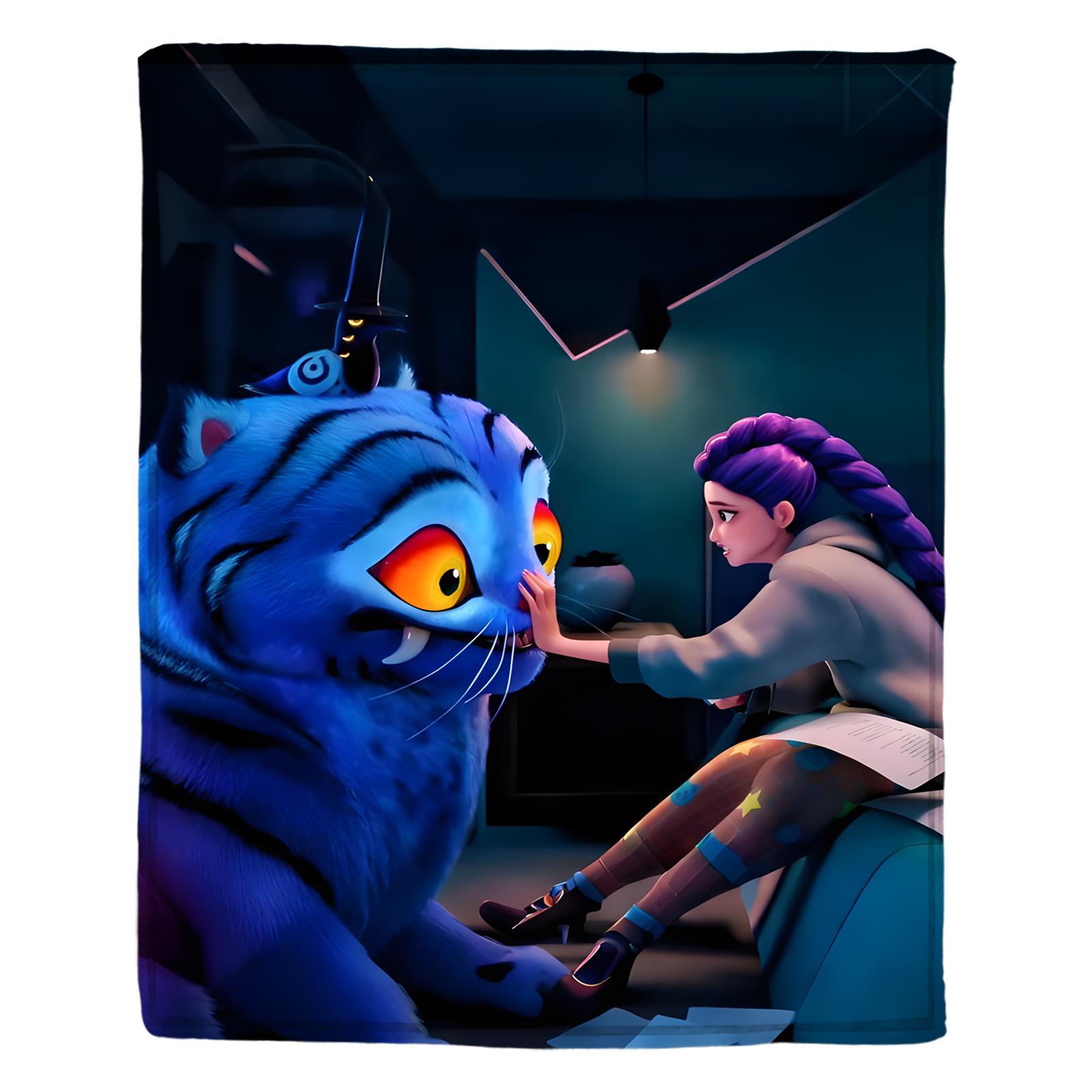 

Flannel Digital Printed Blanket Conditioning Blanket Sofa Blanket Girl Gift One Size