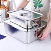 Food Grade Stainless Steel Rectangular Basin with Handles