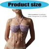Beaded Body Chain Bra Multilayer Beaded Chest Chain Body Accessories Jewelry for Women Nightclub Raves Body Jewel