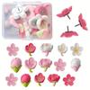 20/30Pcs DIY Sakura Pushpins 3D Pink Flower Push Pins Thumb Tacks  Office School Supplies