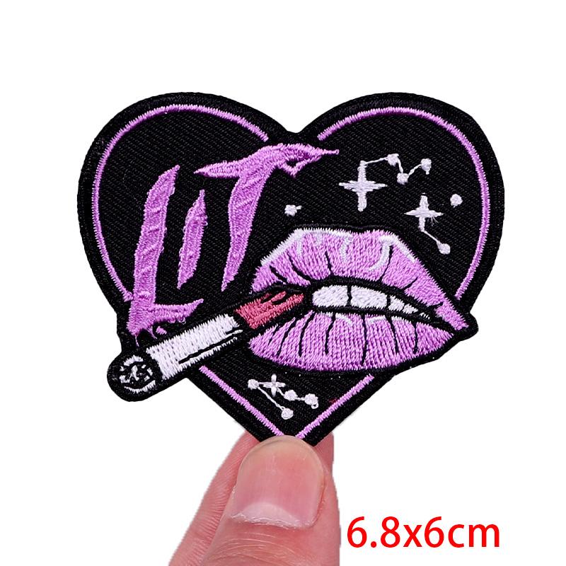 Jackets Embroidered Patches Diy Flame Bat /Horror Punk Patch Iron On Patches For Clothing Thermoadhesive Patches On Clothes Diy 