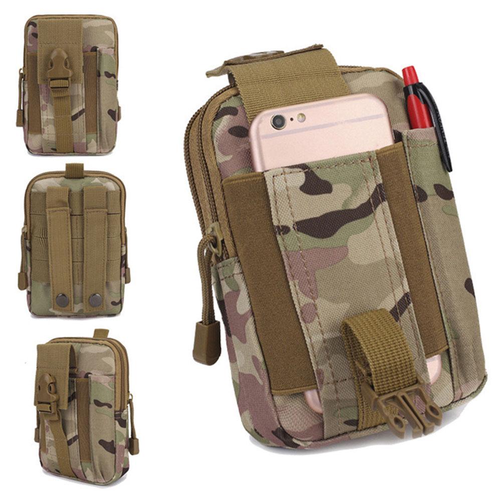 

For Phone Running Outdoor Hiking Camo Utility Pouch Accessory Bag Molle Bag Waist Pack 8