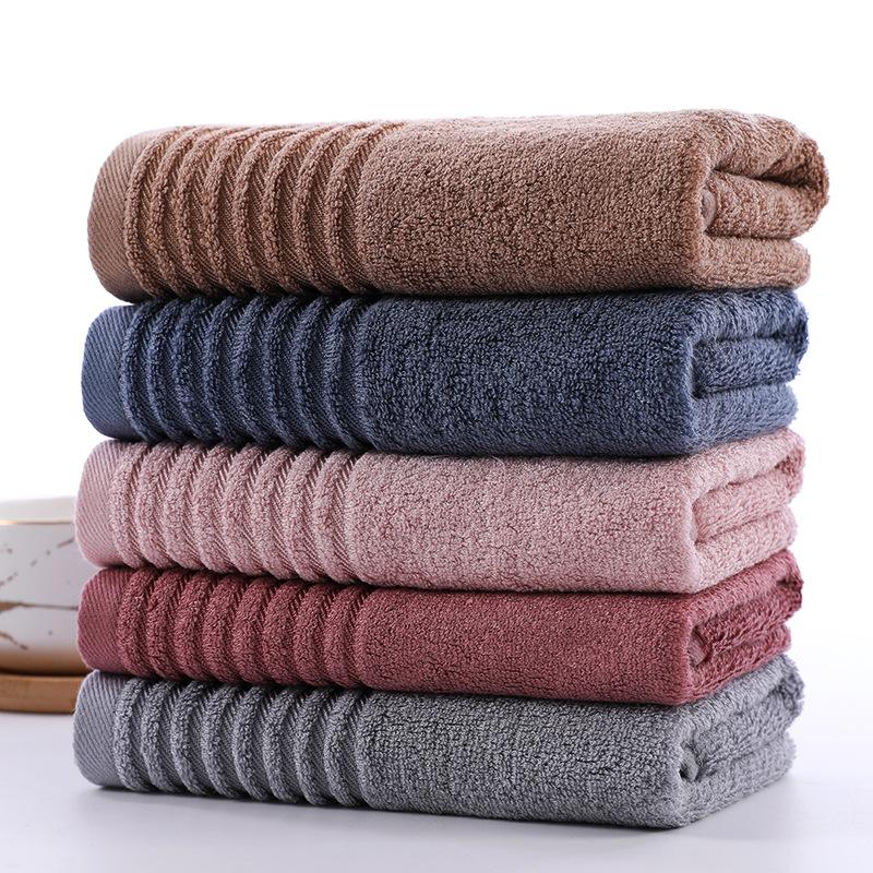 Plain bamboo fiber bath towel 480g thickened adult soft couple beach towel
