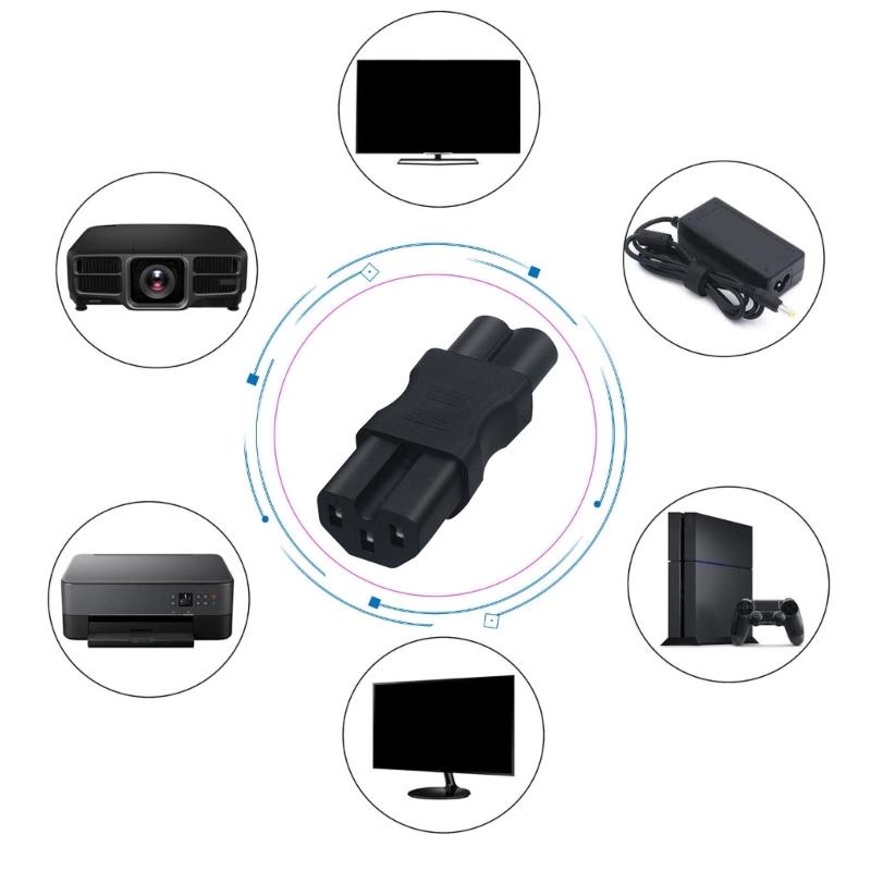 IEC320 C15 To C6 Cloverleaf Power Adapter PDU Male To IEC320 C15 Female Power Adapter Converters C6 To C15 Power Adapter