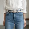 Metal Heart Rivet Belts Round Ethnic Style Waistband Punk Western Style Cowboy Belts  Women