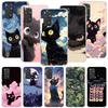 Anime Cute Black Cat Meow Phone Case For Xiaomi Redmi Note 15 14 13 12S 12 Pro Plus 11S 11E 11 11T 10S 10 Art Soft Pattern Cover