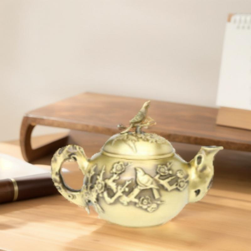 Brass Teapot Creative Ornament Home Decor Relief Craft