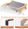 Mewoofun Cat Window Perch Cat Window Hammock Seat 2 In 1 Beige Cream Grey Pink Adjustable Steady Cat Bed for Indoor Cats for 40