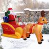 Jul Uppblåsbar Modell Jultomte Renar på Släde Julgran Presentask Juldekoration Utomhus Uppblåsbara Dekorationer