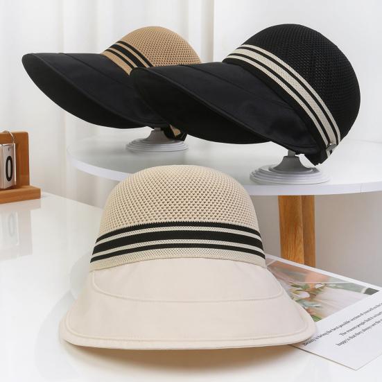 Women Baseball Hat Adjustable Fit Hollow Breathable Wide Brim Summer Hat with Large Brim Cycling Sunshade Fisherman Cap