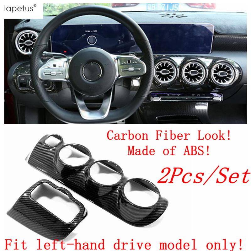 Koolstofvezel Interieur Middenconsole Lucht AC Airconditioning Ventiel Cover Trim Accessoires Voor Benz A Klasse W177 A200 A220 - 2024