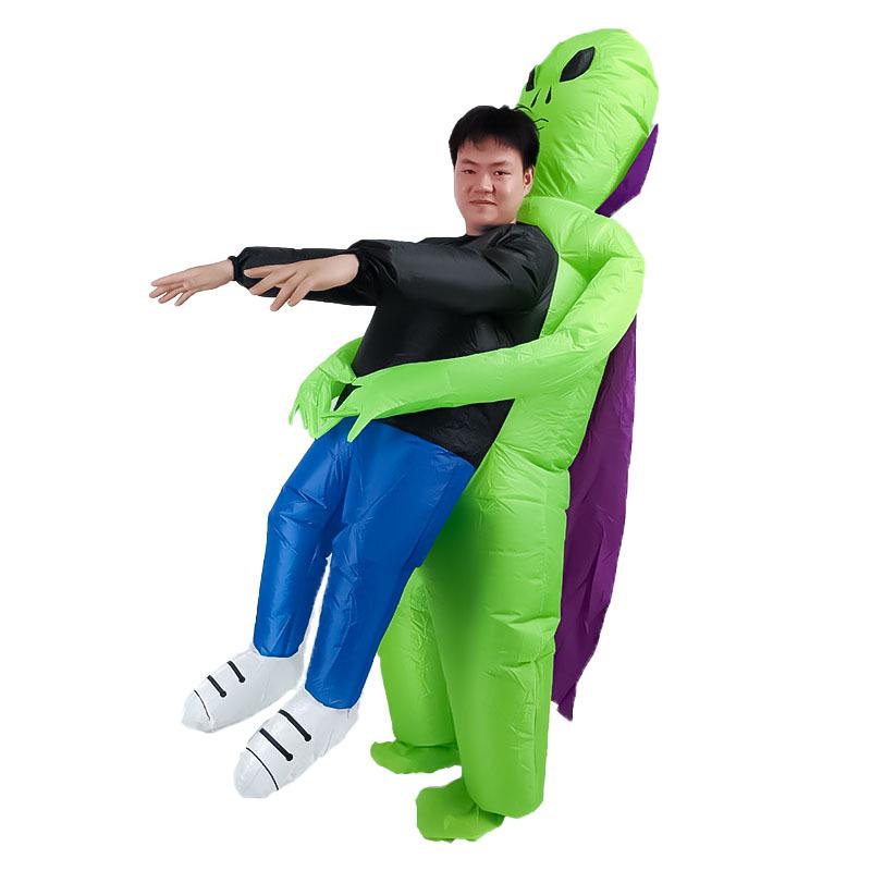 Halloween Inflatable Alien Ghost Costume: Funny Cartoon Mascot Prop