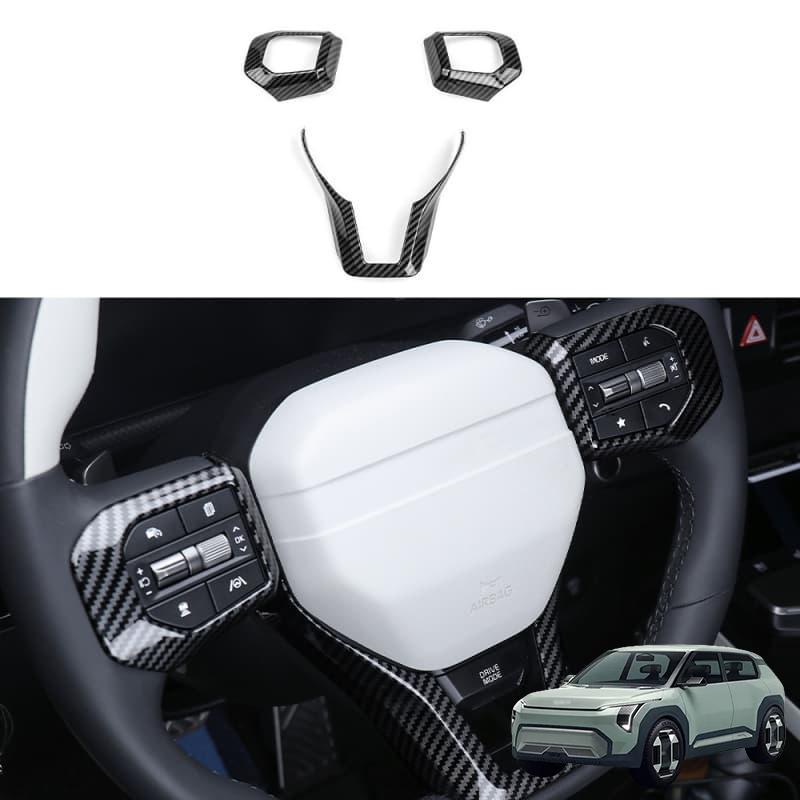 For KIA EV3 2024 2025 Carbon Fiber Pattern Interior Dashboard Central Console Gear Shift Window Button Air Vent Cover RHD/LHDGood product