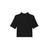Nike Sportswear Essentials Solid Logo High Neck Cropped Top Women Tops Black DV7959-010