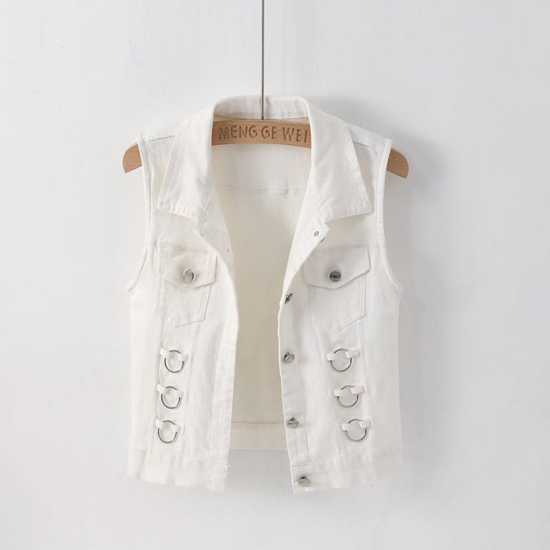 Women's Slim Denim Vest - Trendy Spring & Autumn Cardigan Outerwear 2023