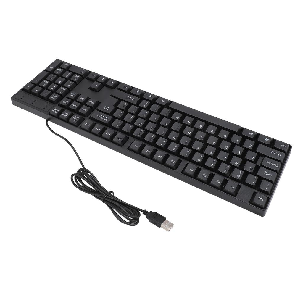 K1800 Minority Language Keyboard 104 Keys 4.2ft Cable Ergonomic Design USB Wired Gaming Keyboard