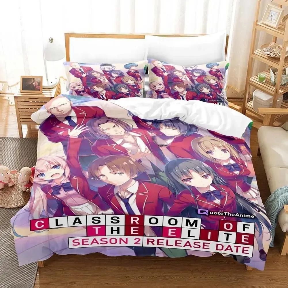 Clasrom of the Elite Beding Set Single Twin Ful Quen King-Sized Dimensionsd Dimensions Bed Linen Set Adult People Kid Bedrom Duvet Cover Sets 3D
