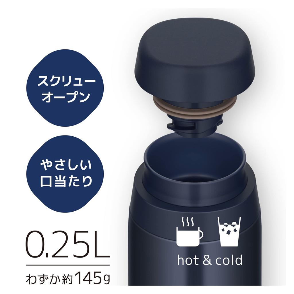 Safe Vacuum Insulated Portable Mug 250ml Dark Navy DNVY Dishwasher ModelThermos JOR-250
