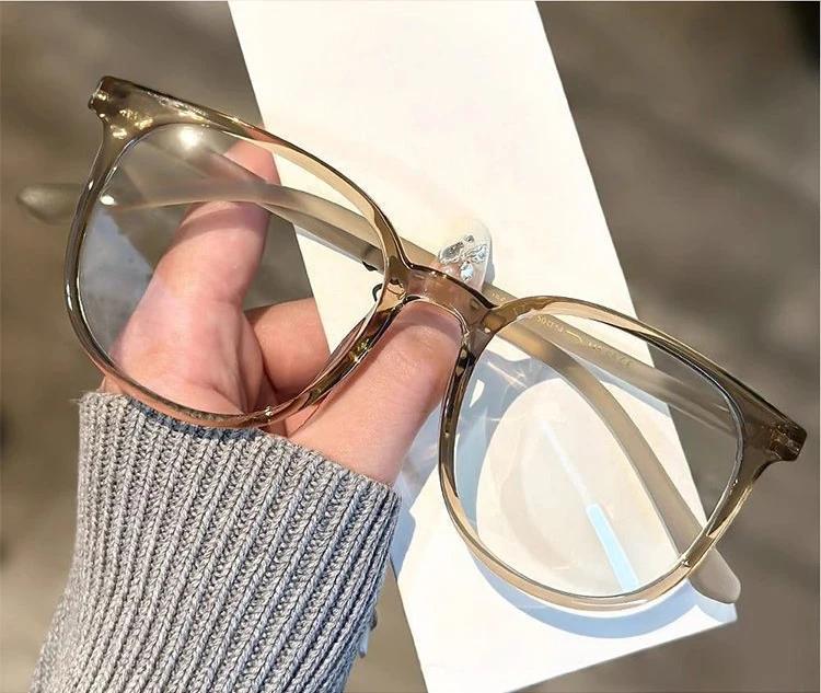 Trendy Transparent Computer Eyeglasses Spectacle Frame Frame Anti Blue Light Circular Eyewear Blocking Glasses Rectangular Prescription Spectacle