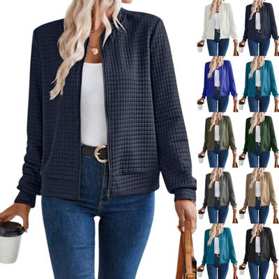 Cappotto Da Donna Giacca Elegante Casual Stampa Maniche Lunghe Top