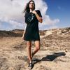 Urban Classics Ladies - Boxy Lace Hem Robe noir