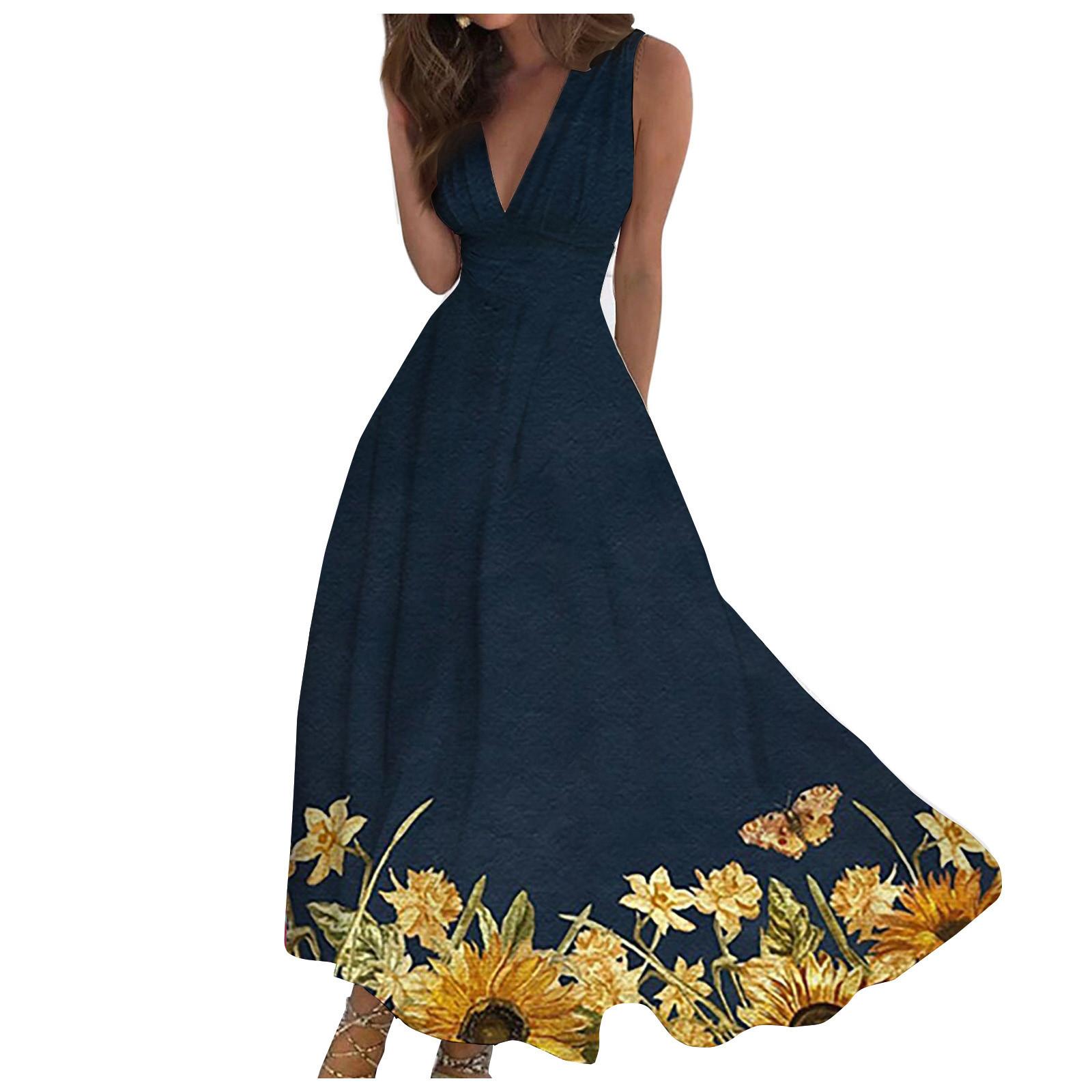 Женское длинное платье Платье макси Повседневное платье Свободное платье Платье — фото 3