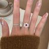 Delicate Open Adjustable Flower Ring Crafted From Copper For Chic Summer Fashion Style