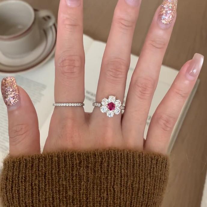 Delicate Open Adjustable Flower Ring Crafted From Copper For Chic Summer Fashion Style