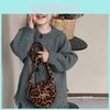 Adorable Mini Leopard Print Shoulder Bag With Heart Bow Design For Kids In Stylish Colors