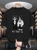Unisex Crew Neck Tee Cool Couple Cats Streetwear Graphic Print Soft Cotton Loose Breathable Short Sleeve Summer Casual Street Tops