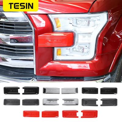 TESIN Auto Přední Mlhové světlo Dekorace Kryt Samolepky Příslušenství pro Ford F150 Raptor Pro Ford F150 2015+