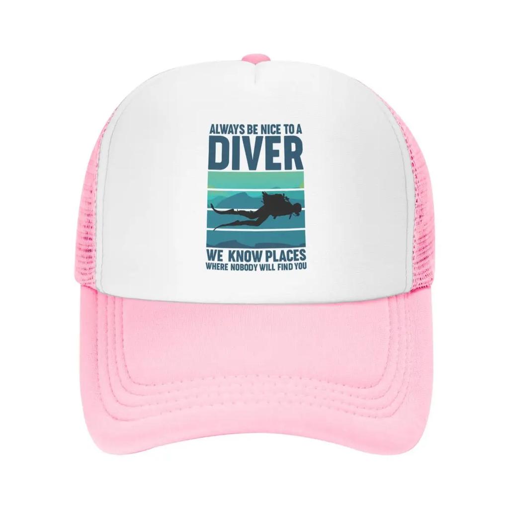 Individuelle Tauch-Trucker-Kappe Damen Unisex Verstellbar Erwachsene Tauch-Taucher Zitate Baseballkappe Outdoor Papa-Kappe