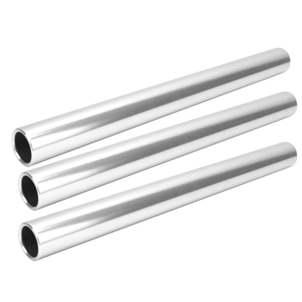 3PCS Aluminum Alloy Track Baton Hollow Tube Running Baton Durable Relay Stick Relay Race