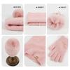 Children's unisex scarf to keep warm Winter infants and toddlers knitted ear protection hat scarf gloves three-piece set