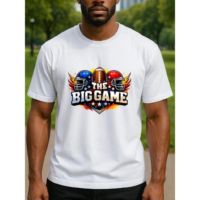 

Європейські розміри THE BIG GAME Оточений полум ям, запалюючи пристрасть та ентузіазм. Свято регбі 4XL білий